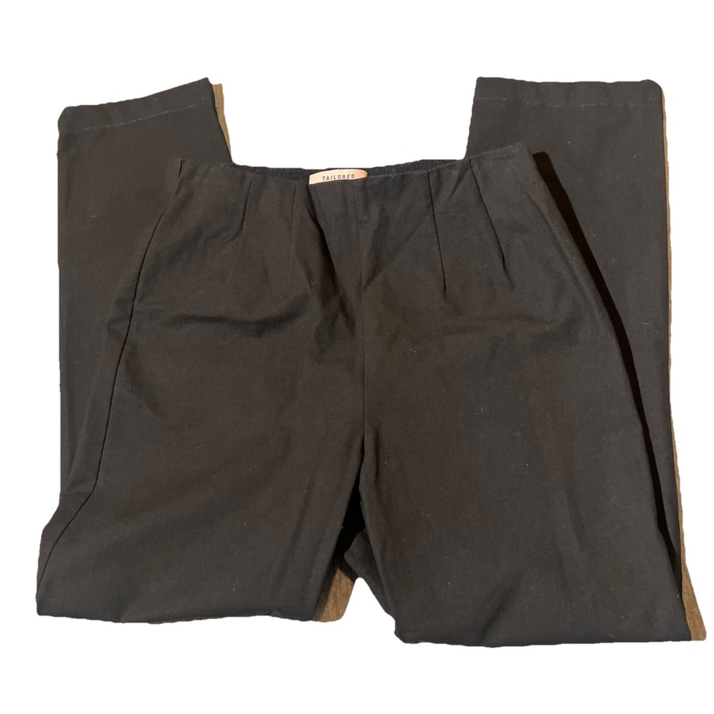 Rebecca Taylor‎ TAILORED Pants Women Sz 0 Black Trouser Dress Skinny Side Zip